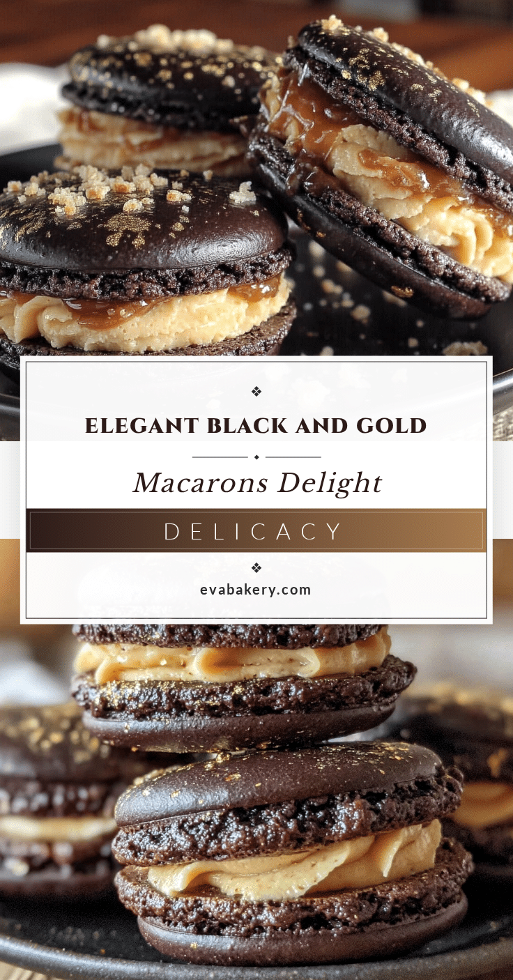 black and gold macarons recipe
