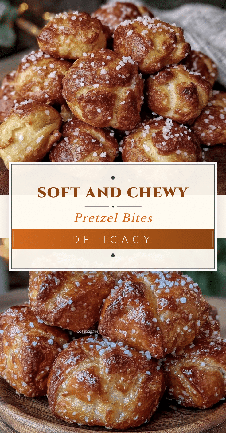 crispy soft and chewy pretzel bites recipe