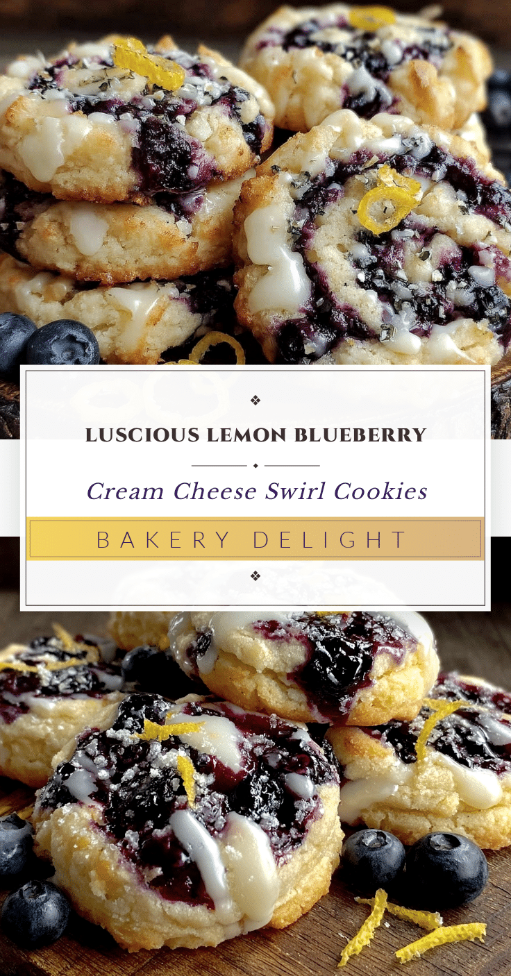 lemon blueberry cream cheese swirl cookies recipe