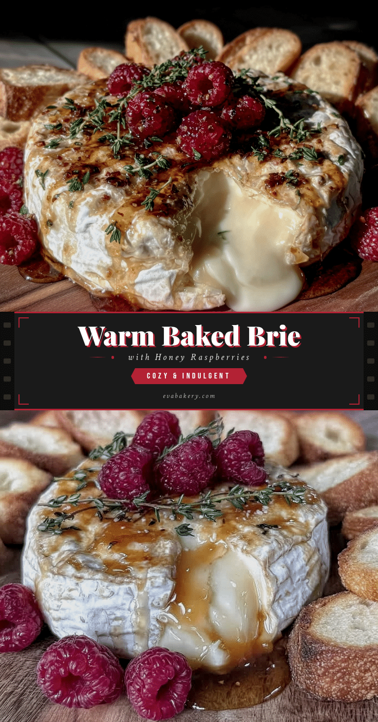 baked brie with honey and raspberries recipe