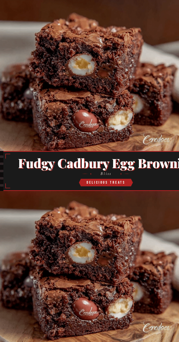 Cadbury Egg Brownies recipe