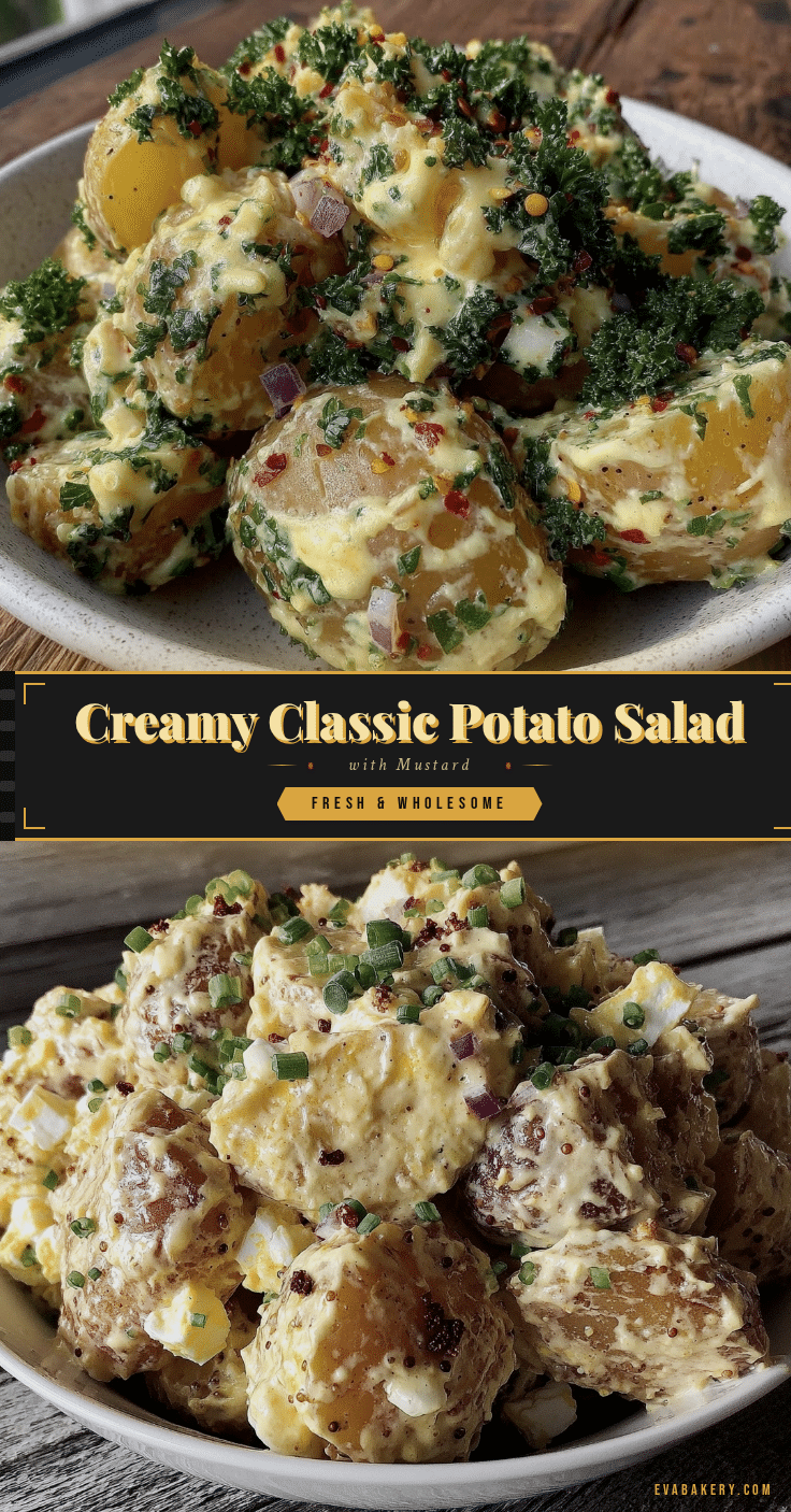 creamy classic potato salad with mustard recipe