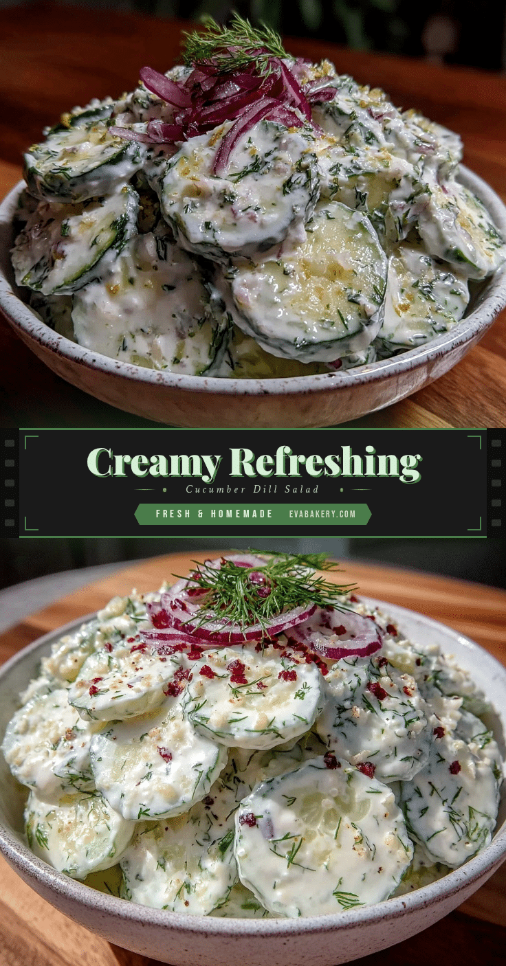 creamy cucumber salad with dill recipe