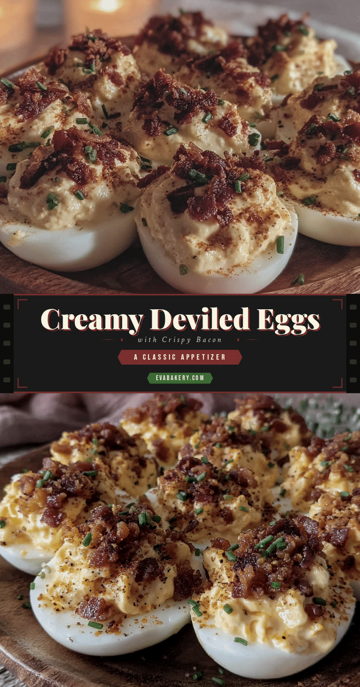 creamy deviled eggs with crispy bacon bits recipe
