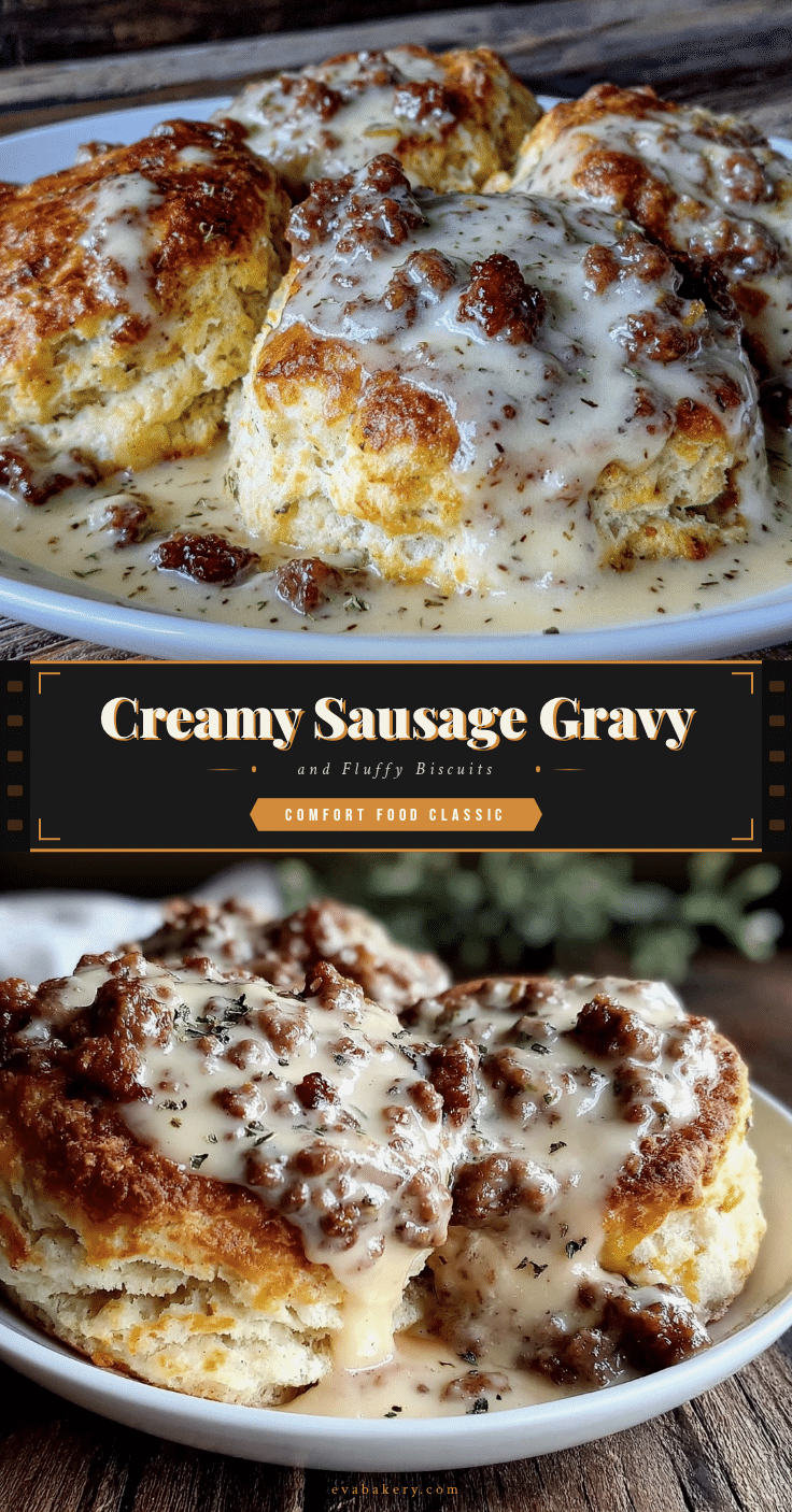 creamy sausage gravy and fluffy biscuits recipe