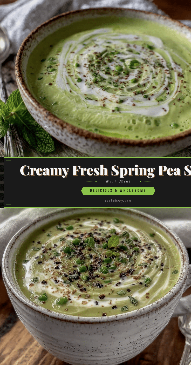 creamy spring pea soup with mint recipe