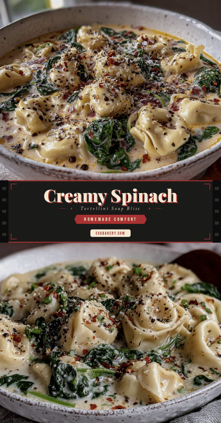 creamy tortellini soup with spinach recipe