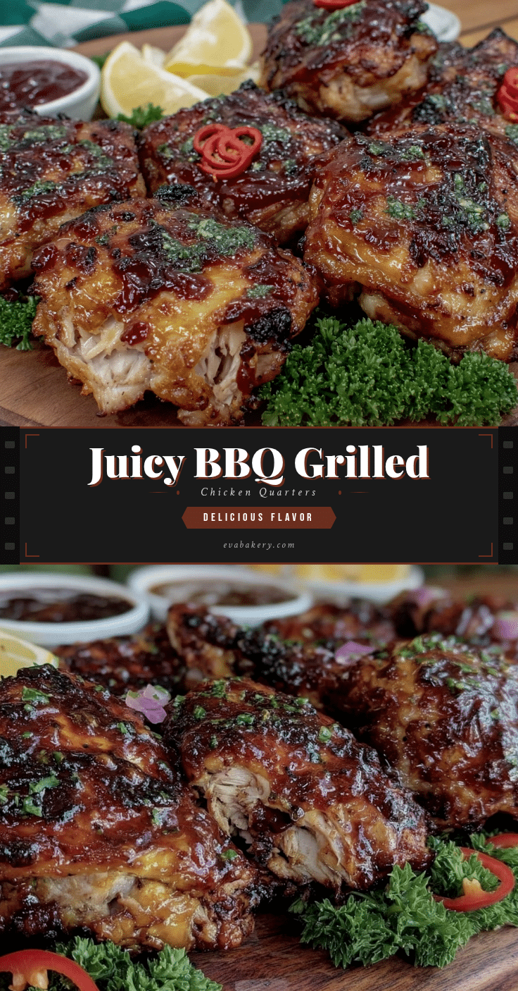crispy BBQ grilled chicken quarters recipe