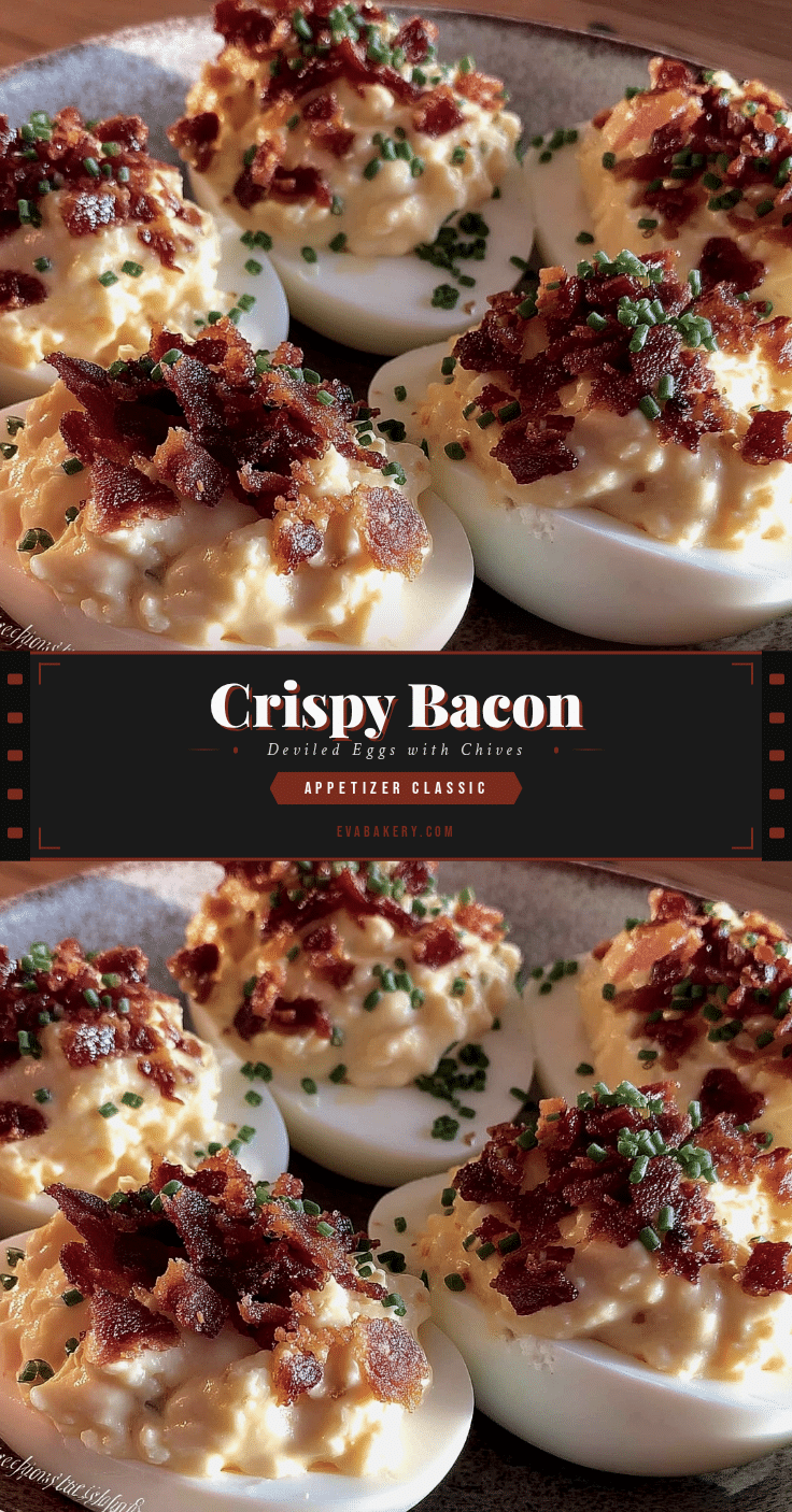 crispy deviled eggs with bacon and fresh chives recipe