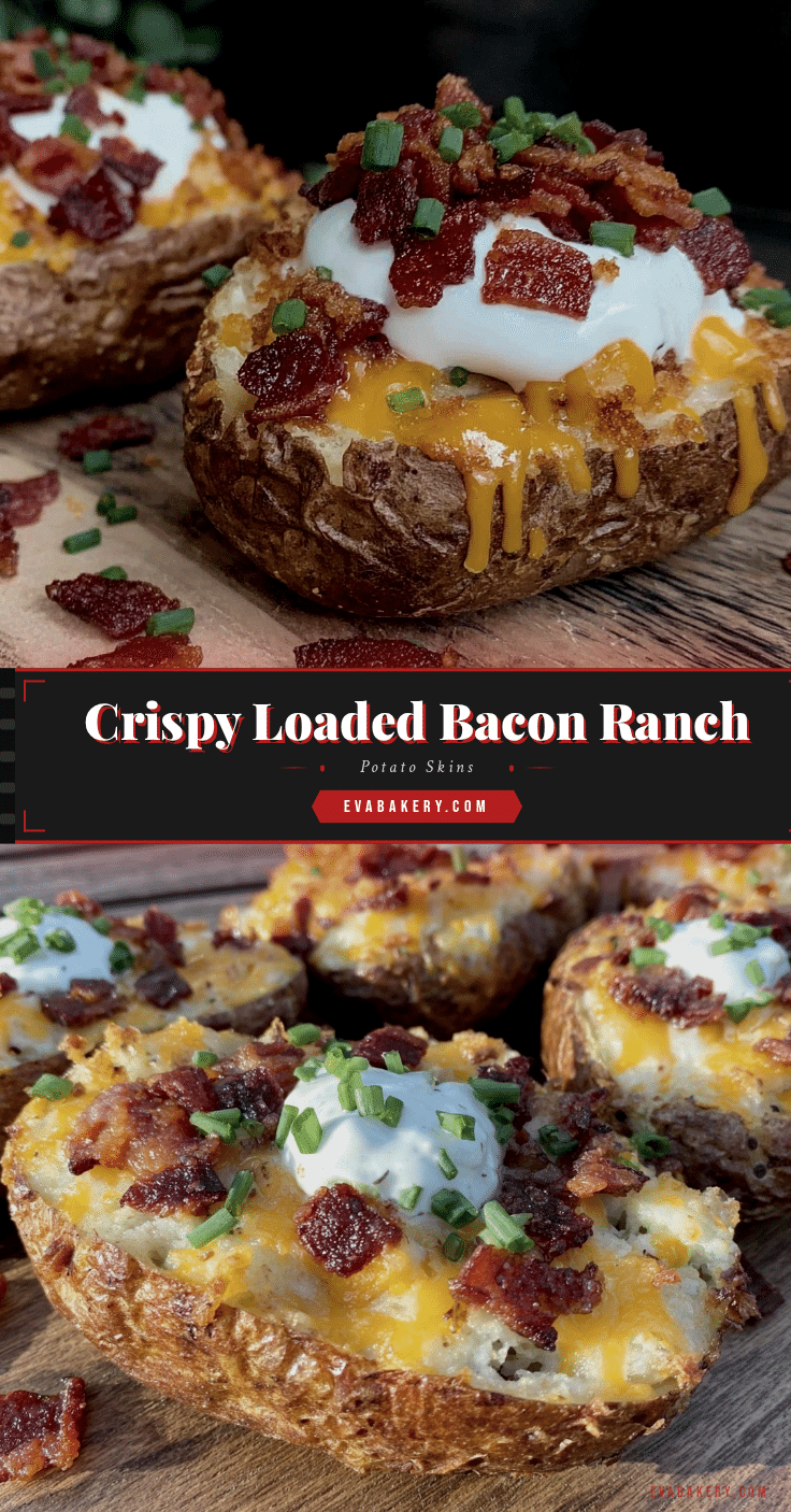 crispy loaded bacon ranch potato skins recipe