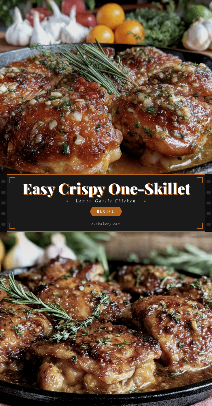 crispy one-skillet lemon garlic chicken recipe