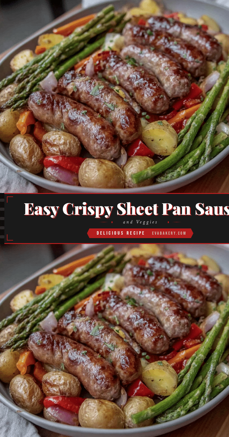 crispy sheet pan sausage and vegetables recipe