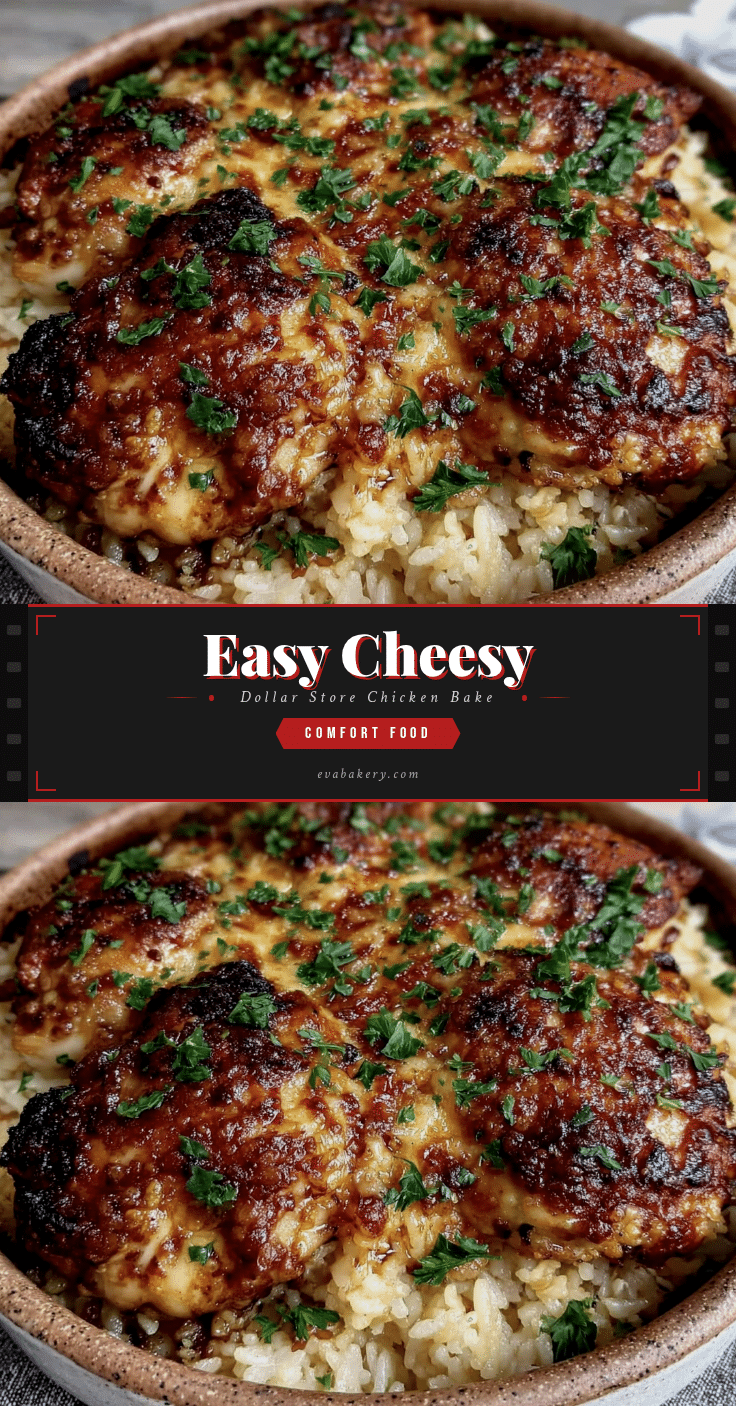 easy cheesy dollar store chicken and rice bake recipe
