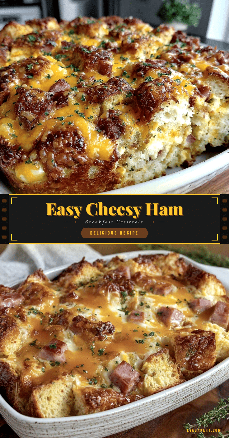easy cheesy ham and cheese breakfast casserole recipe