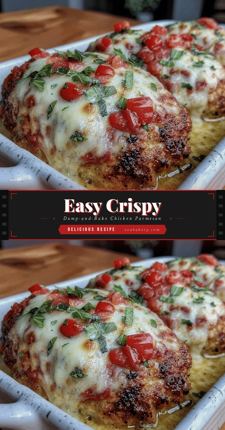 Easy Crispy Dump-and-Bake Chicken Parmesan recipe
