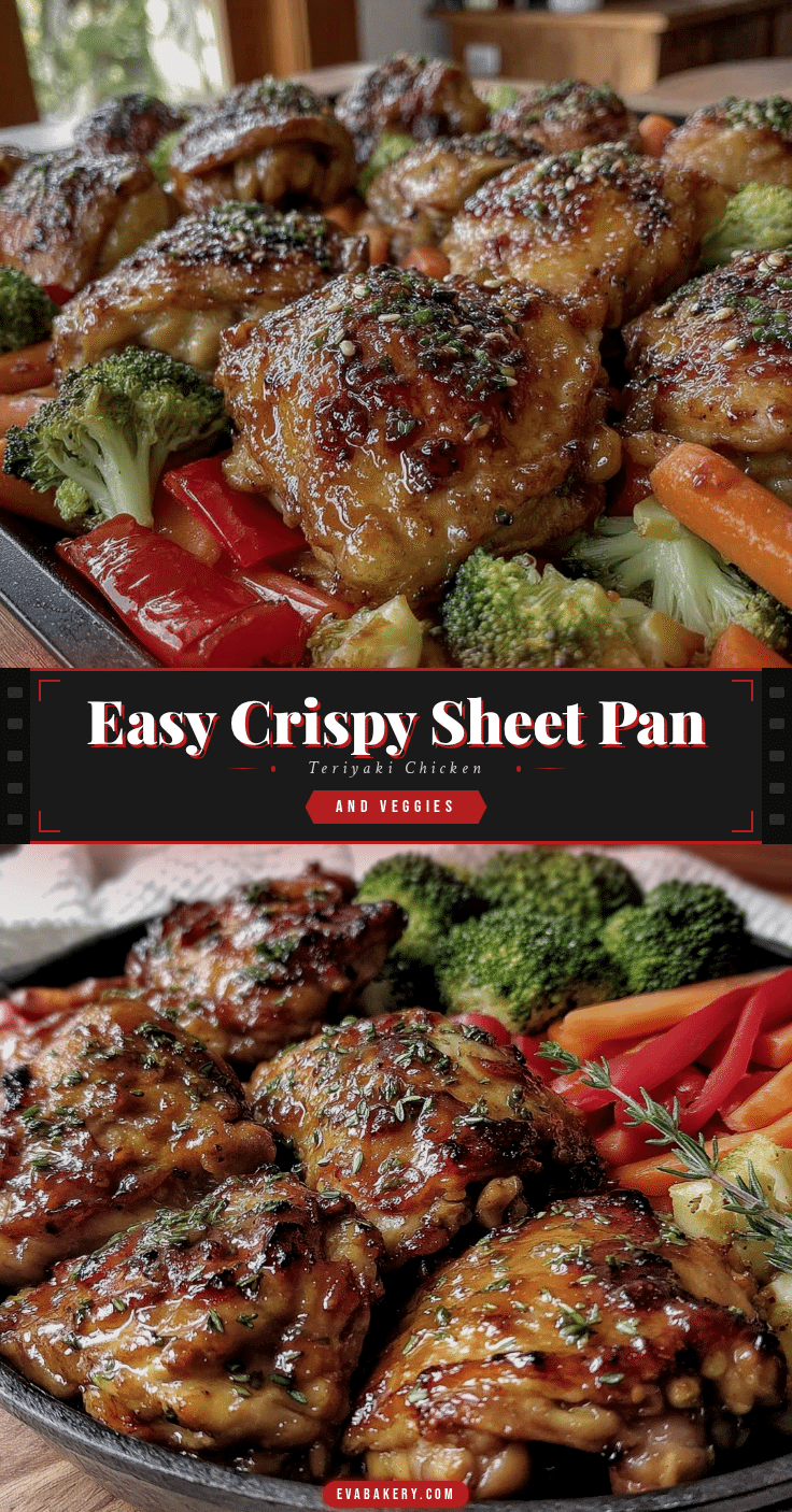 easy crispy sheet pan teriyaki chicken and veggies recipe