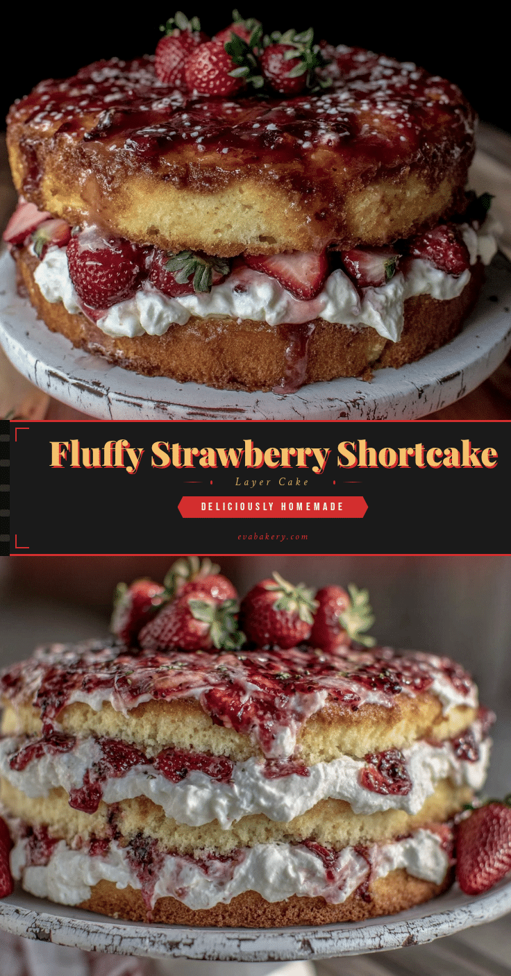 fluffy strawberry shortcake layer cake recipe