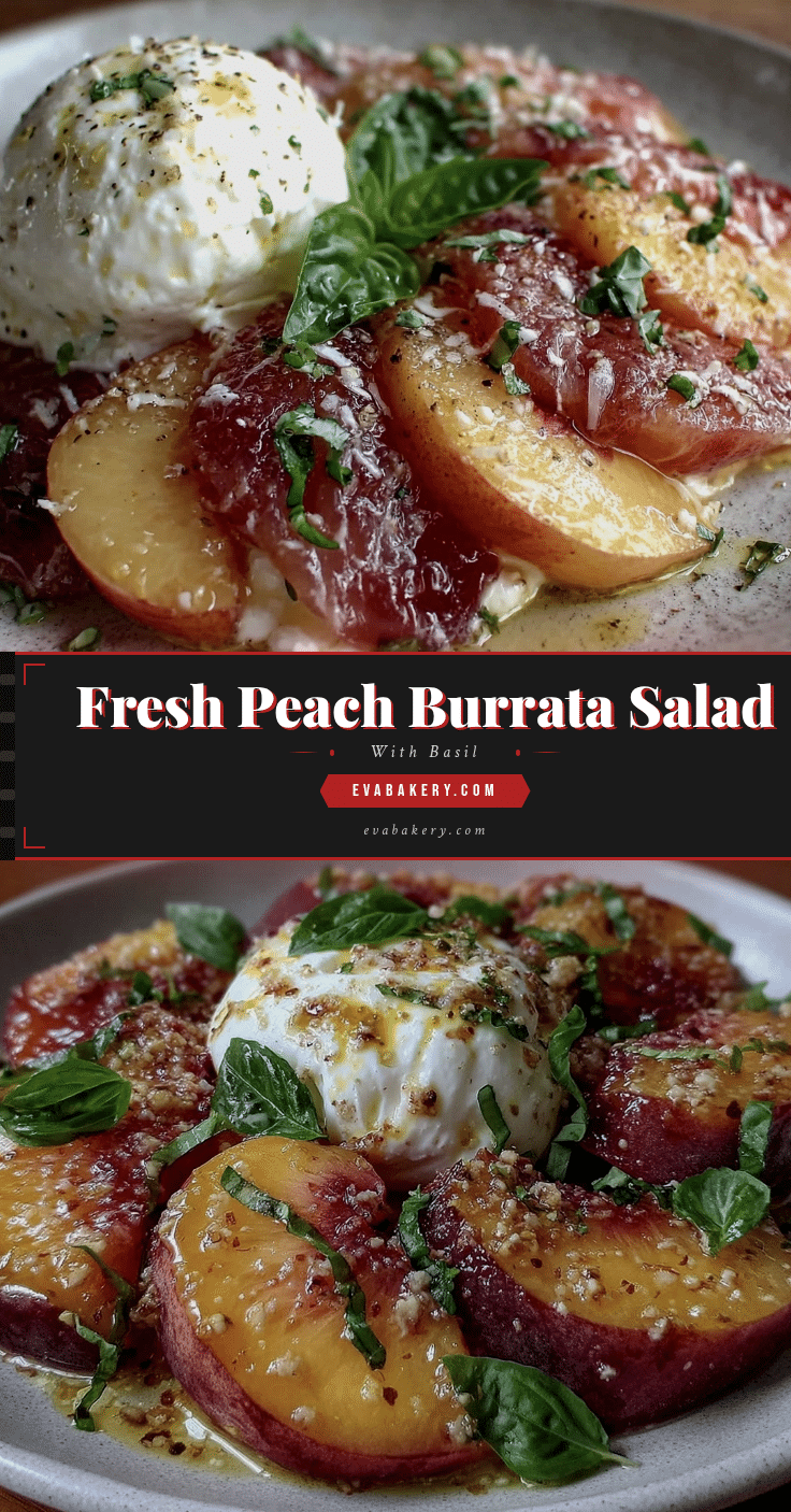 fresh peach and burrata salad with basil recipe