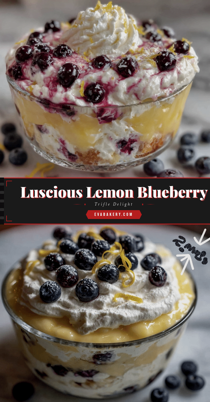 luscious lemon blueberry trifle delight recipe
