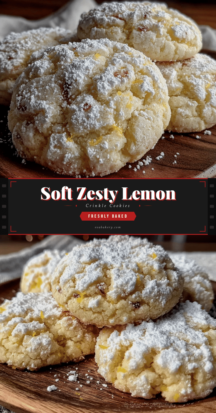 soft lemon crinkle cookies recipe