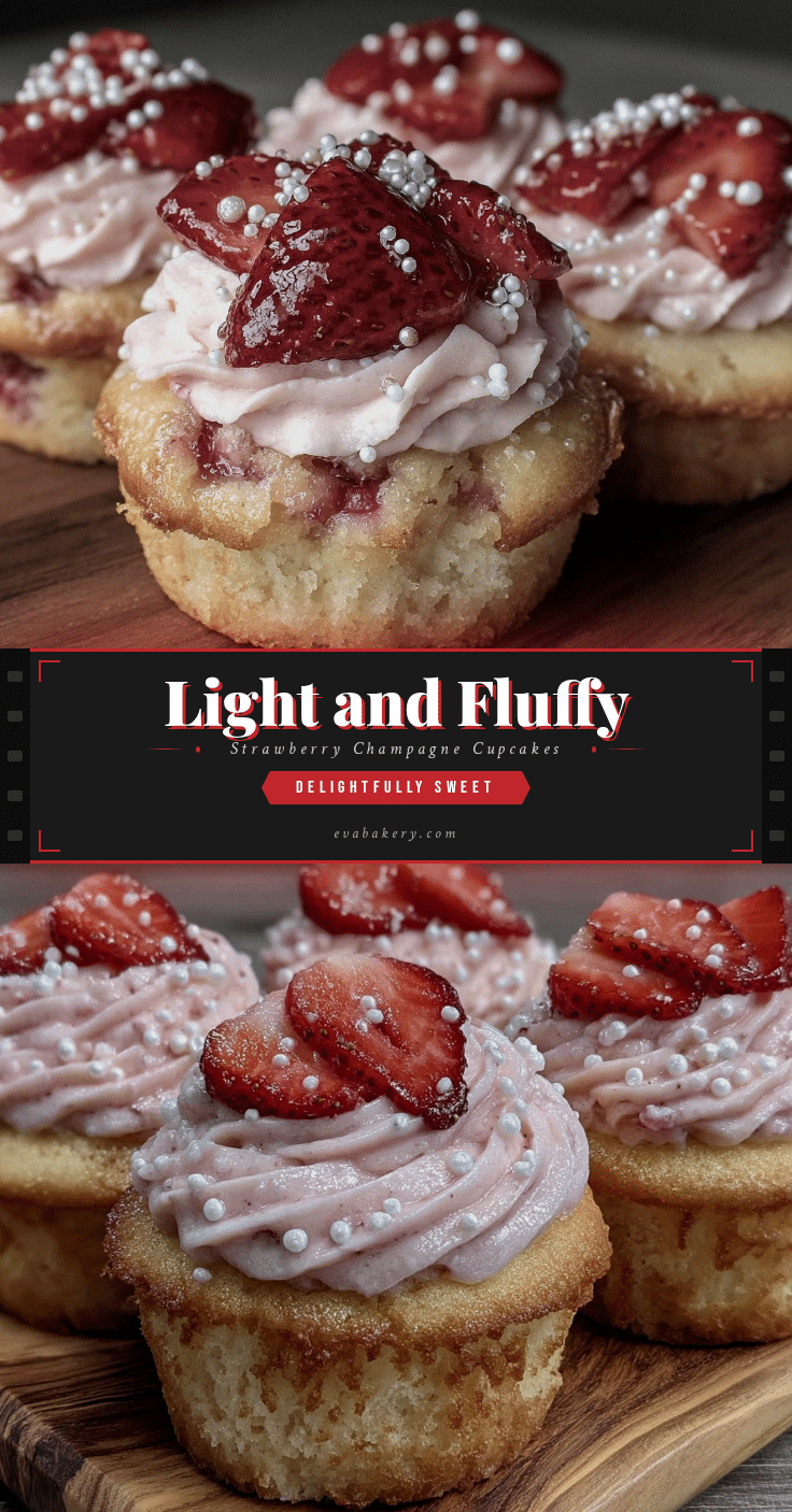 Strawberry Champagne Cupcakes recipe