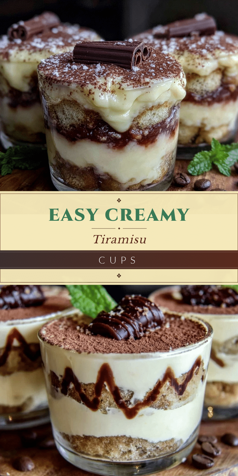 Easy Creamy Tiramisu Cups recipe