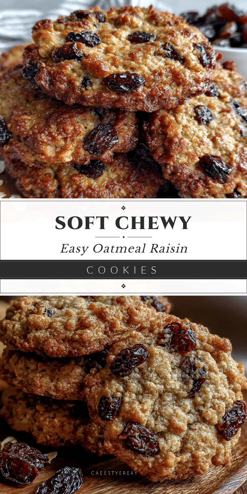 easy soft chewy oatmeal raisin cookies recipe