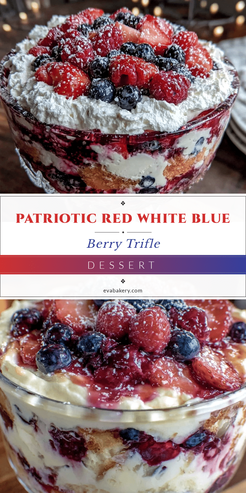 fresh red white and blue berry trifle recipe