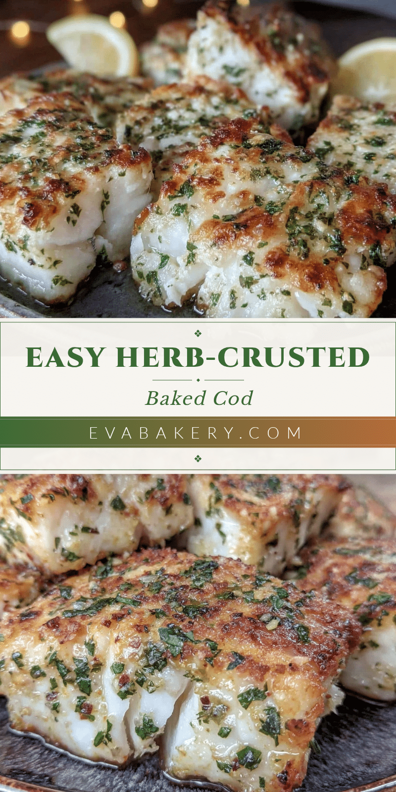 herb-crusted baked cod recipe