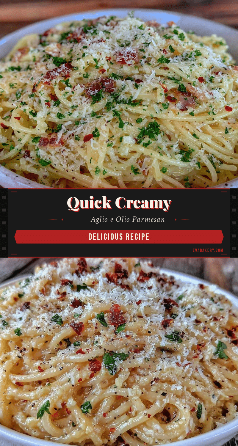 quick aglio e olio with Parmesan recipe