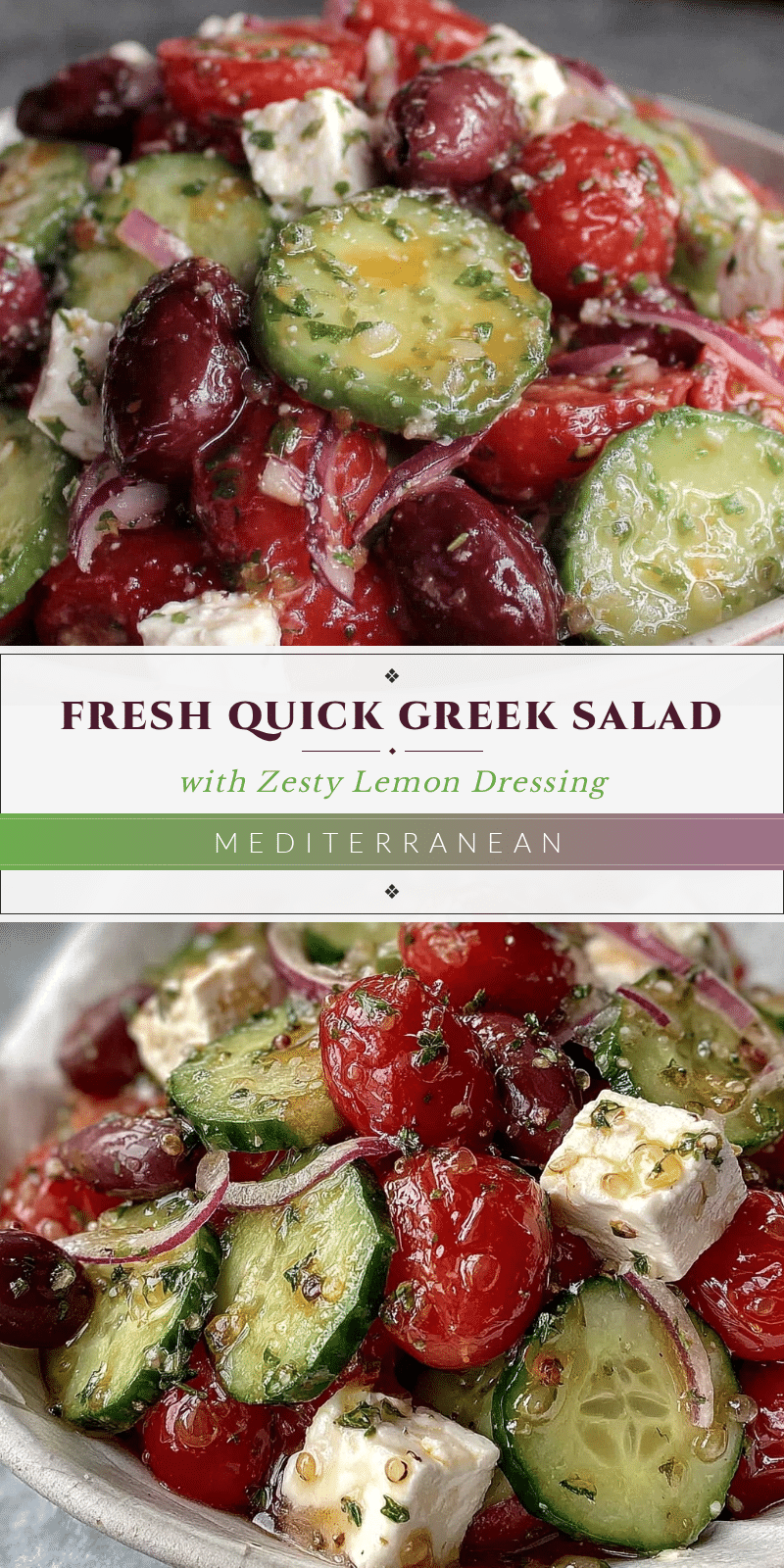 quick fresh greek salad recipe
