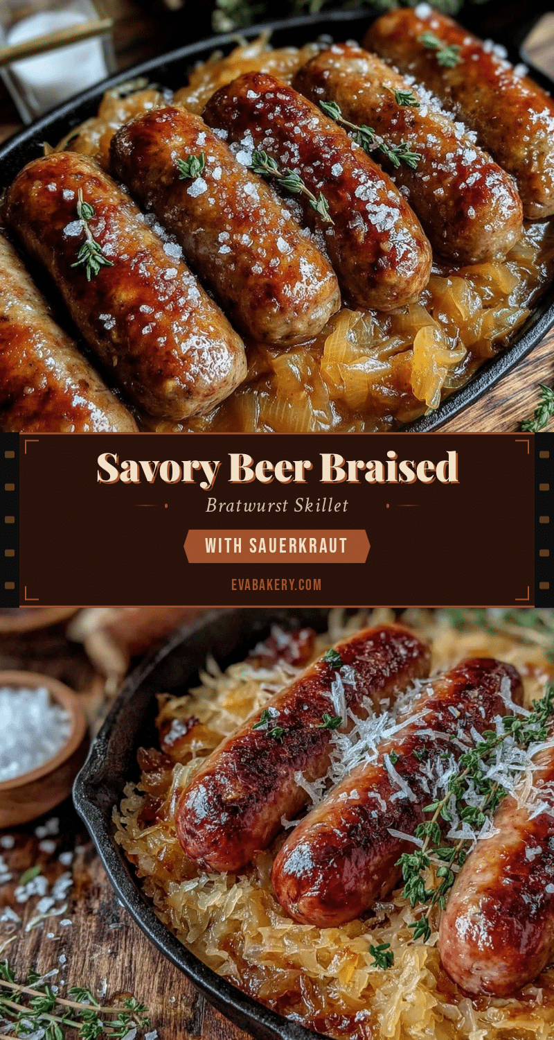 beer braised bratwurst skillet recipe