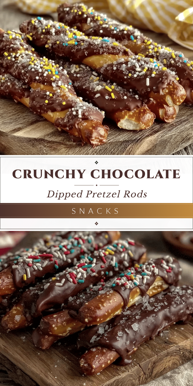 chocolate dipped pretzel rods recipe