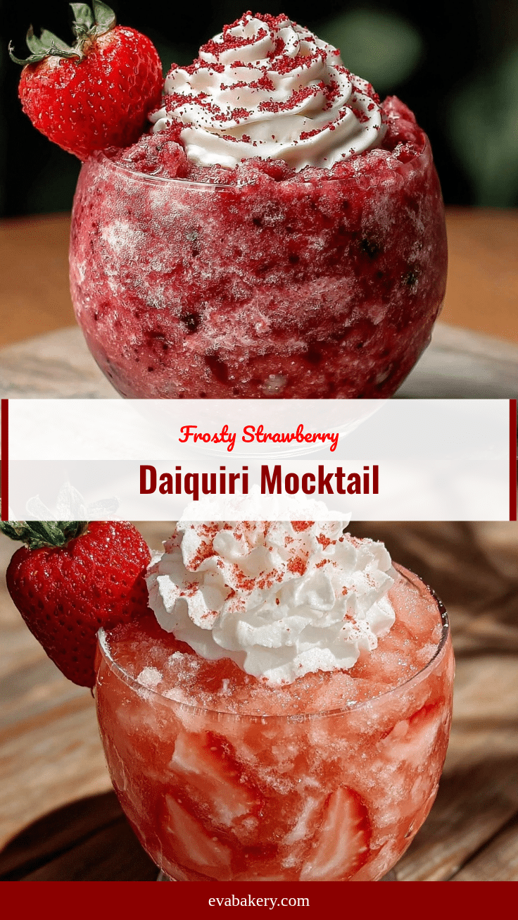 Frozen Strawberry Daiquiri Mocktail recipe