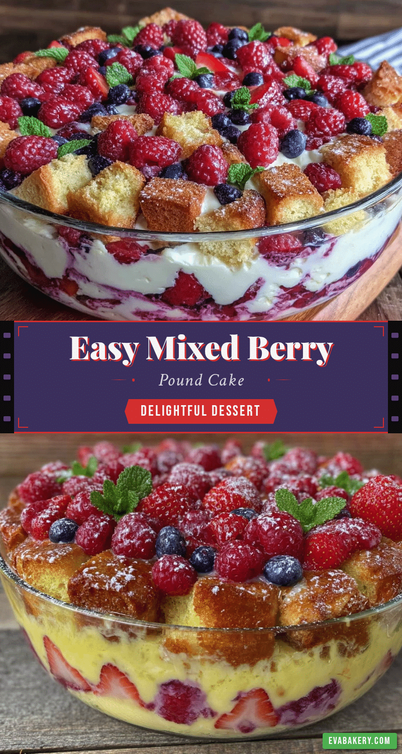 mixed berry trifle with pound cake recipe