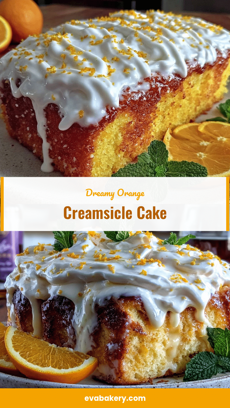 Orange Creamsicle Poke Cake recipe