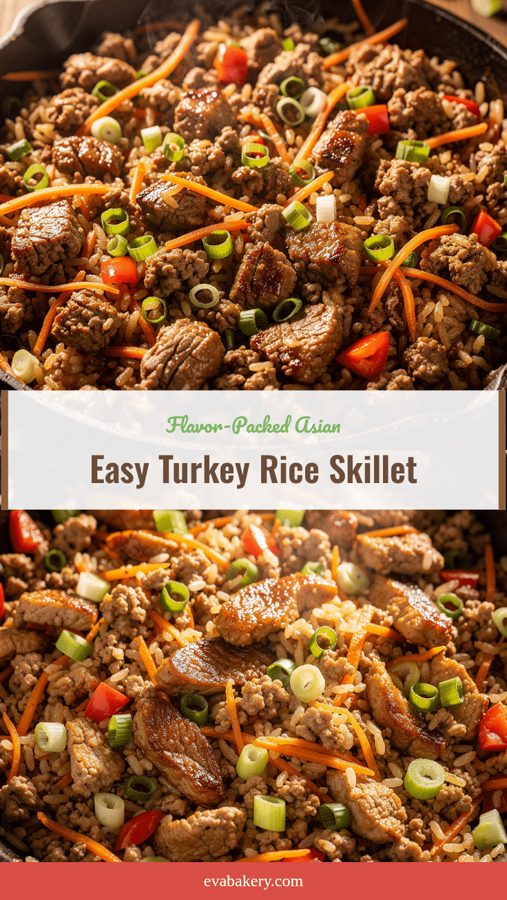 asian ground turkey and rice skillet recipe