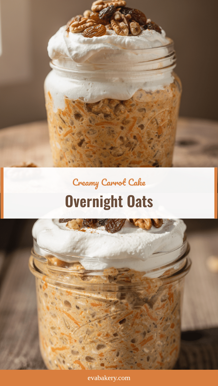 creamy carrot cake overnight oats recipe