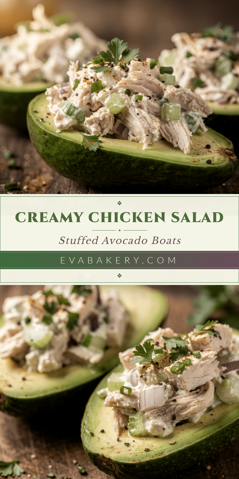 creamy chicken salad stuffed avocado boats recipe