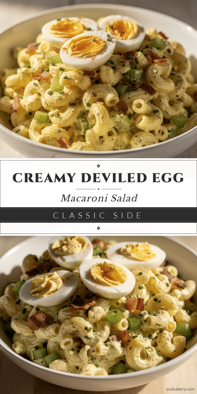 creamy deviled egg macaroni salad recipe
