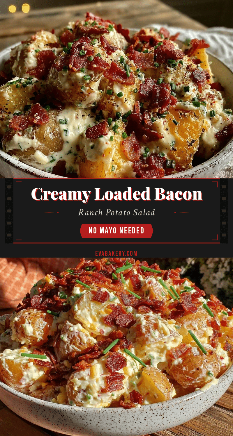 creamy loaded bacon ranch potato salad recipe