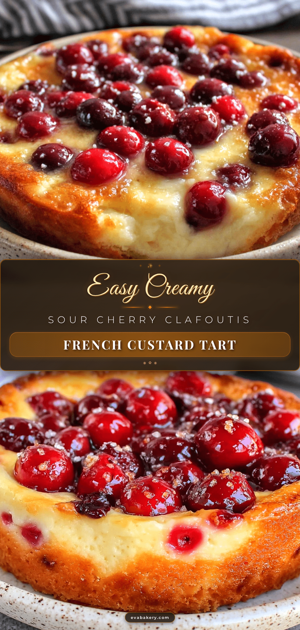 creamy sour cherry clafoutis recipe