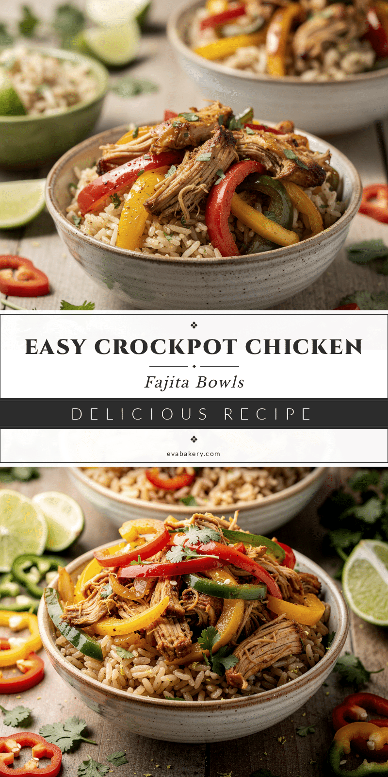 crockpot chicken fajita bowls recipe