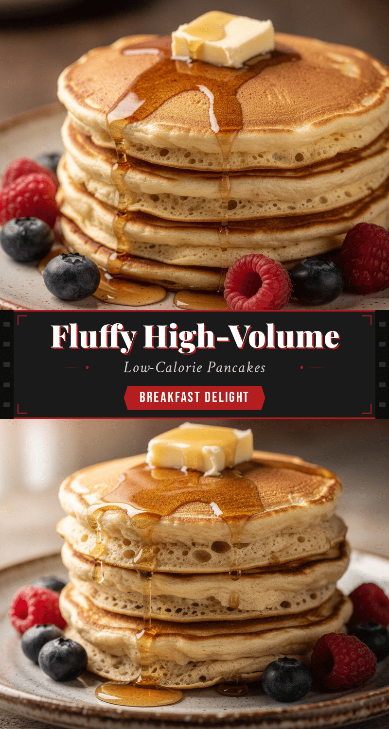 fluffy high-volume low-calorie pancakes recipe
