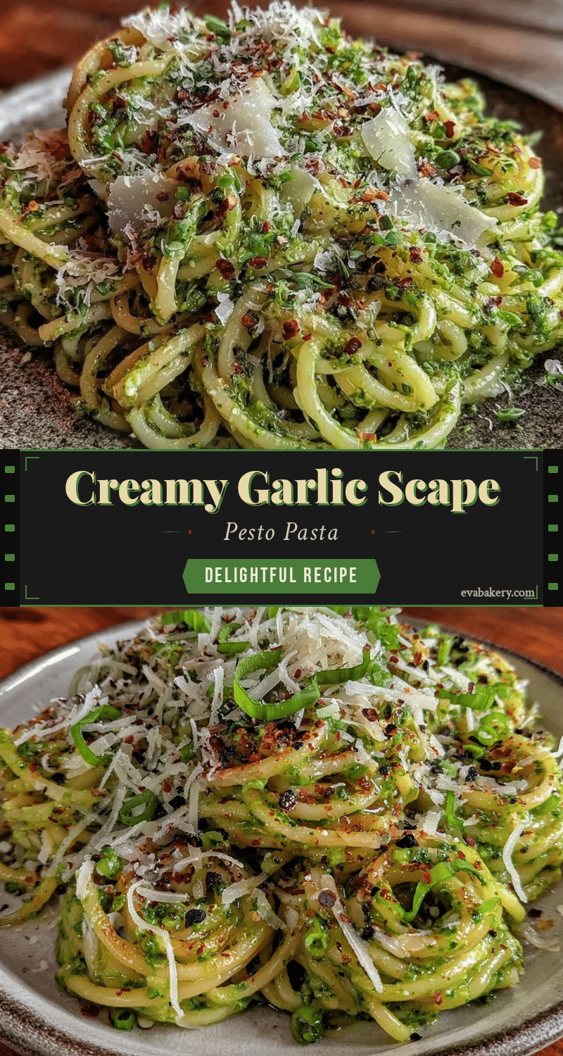 fresh garlic scape pesto pasta recipe