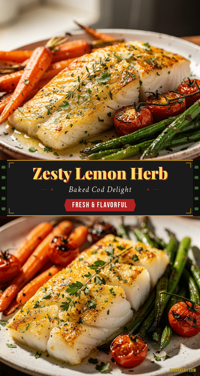 fresh lemon herb baked cod recipe