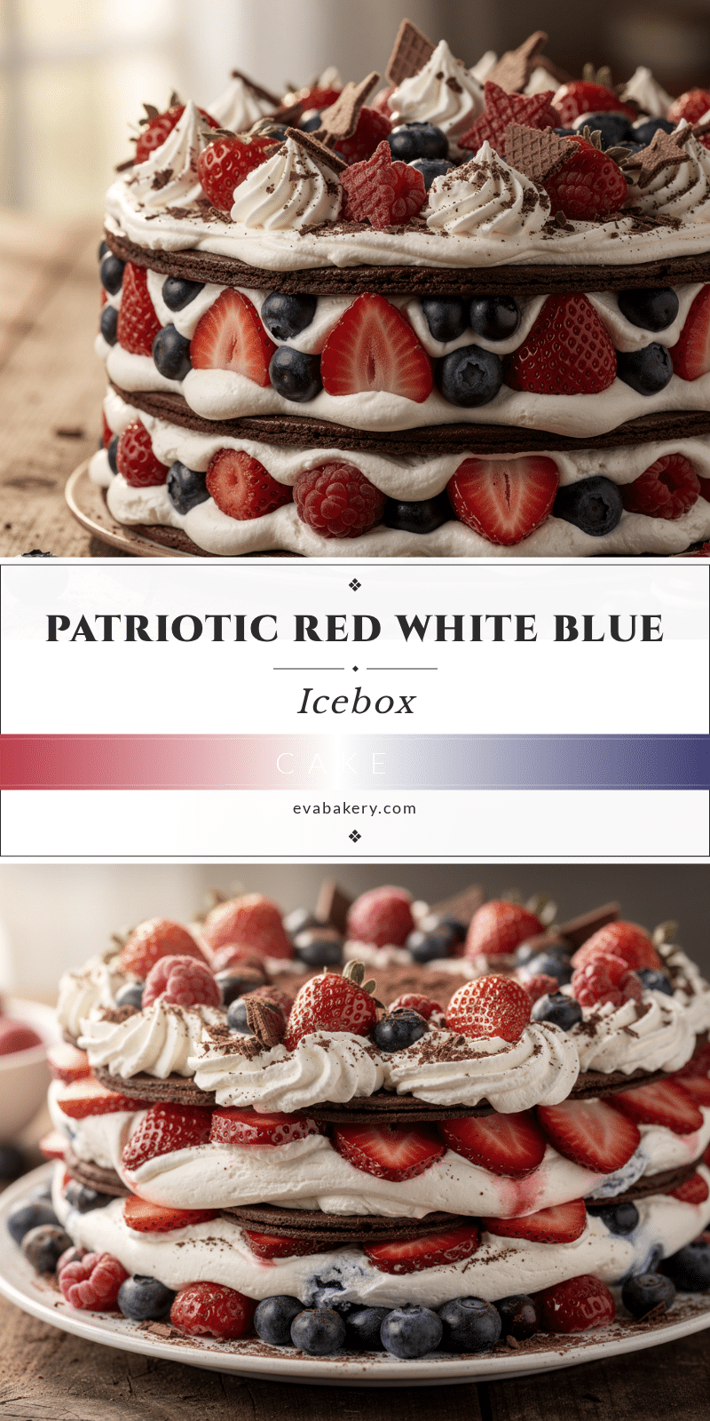 Fresh Stars and Stripes Icebox Cake recipe