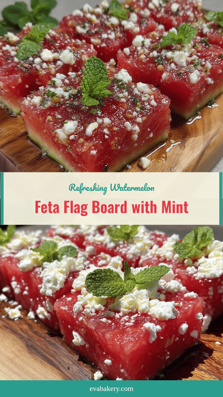fresh watermelon feta flag board recipe