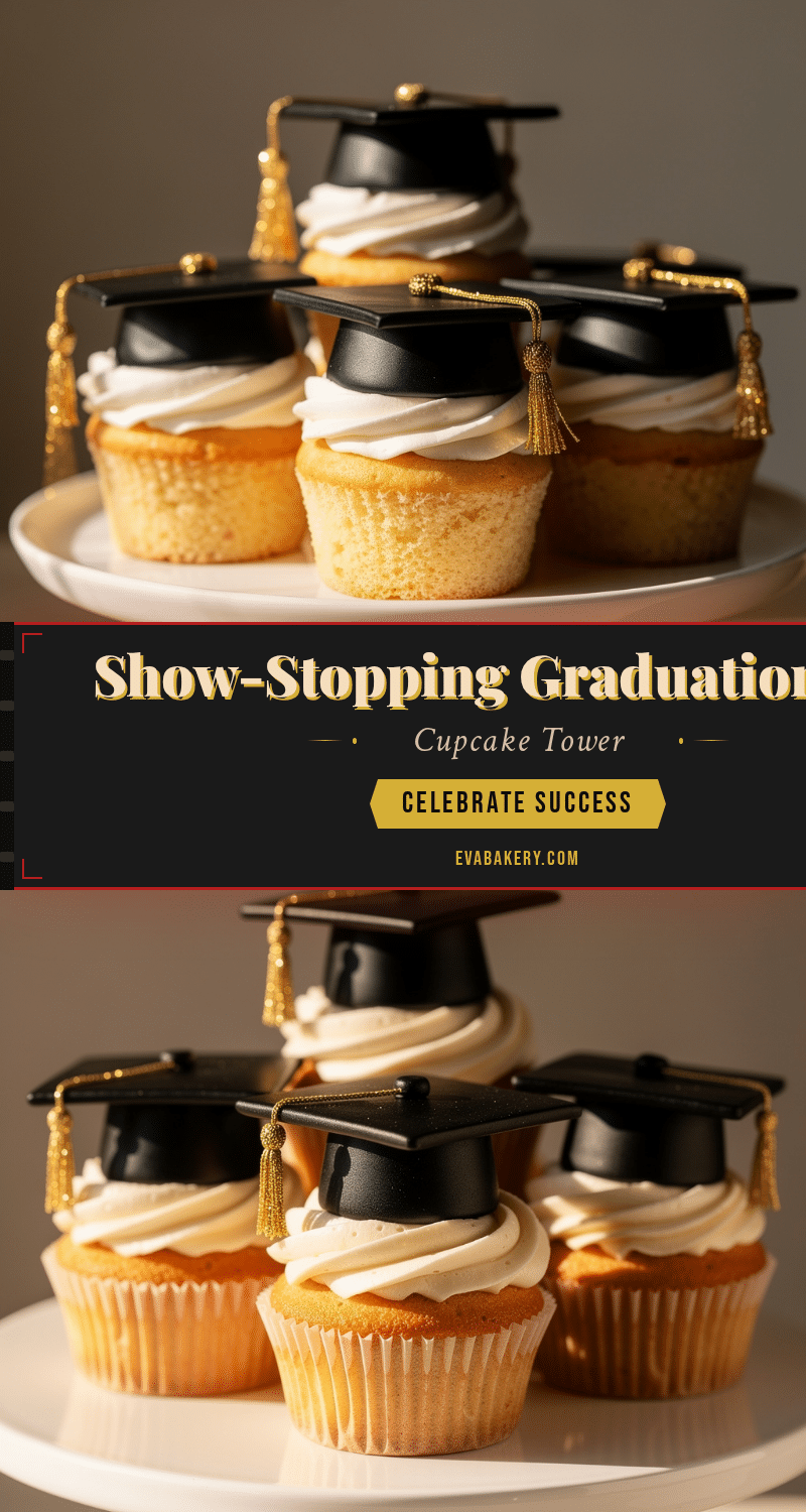 graduation cap cupcake tower recipe