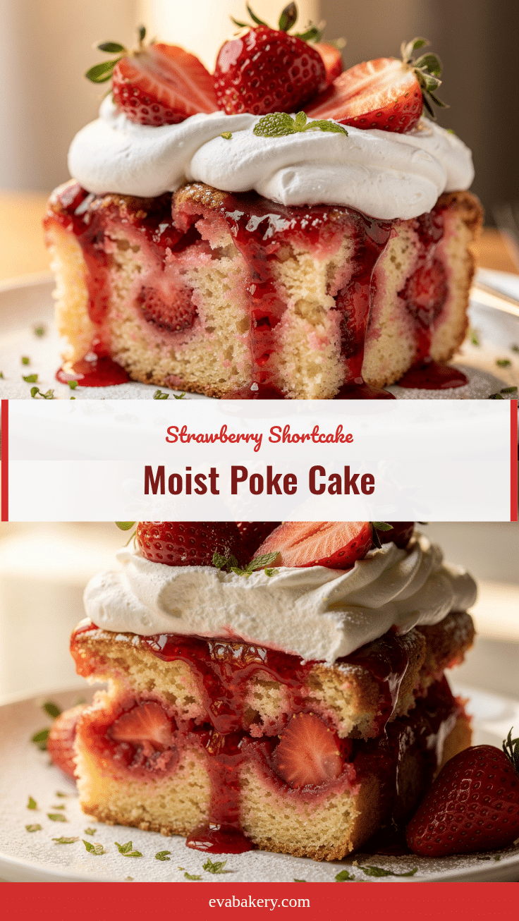 moist strawberry shortcake poke cake recipe